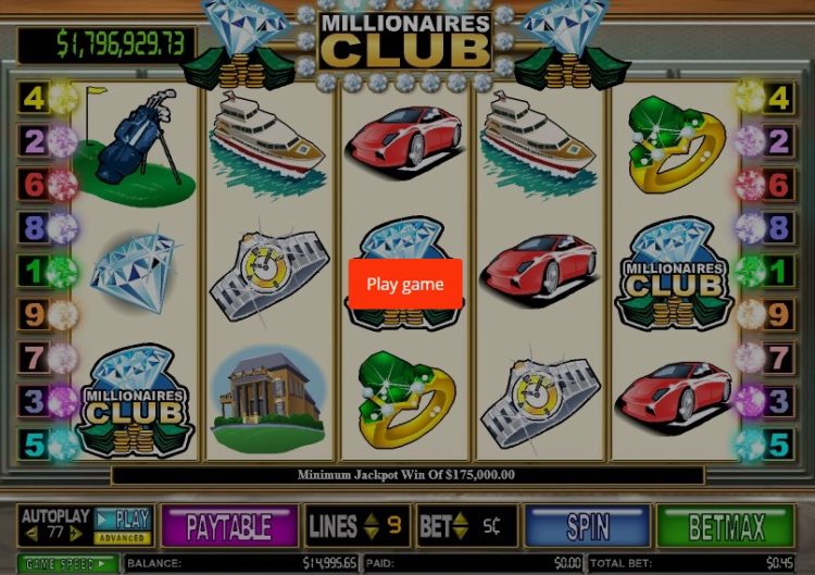 Millonaire’s Club Progressive Jackpot