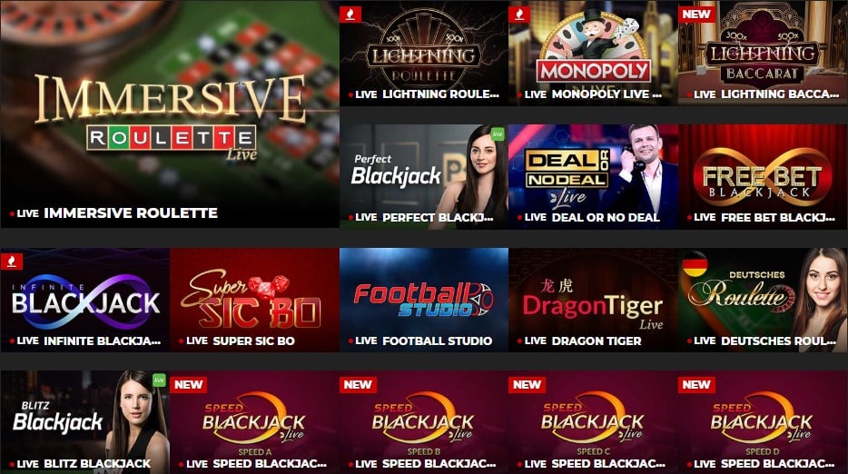 Energy Casino Live Dealer Games