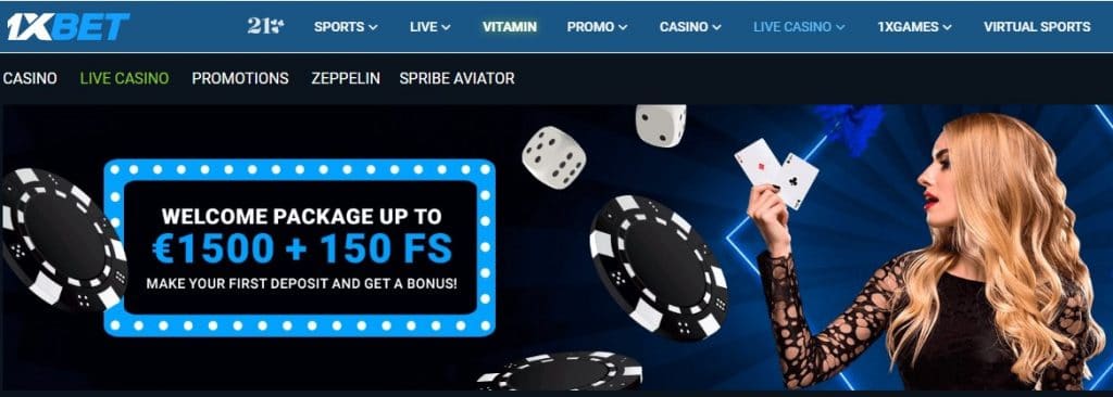 1xbet casino mobil