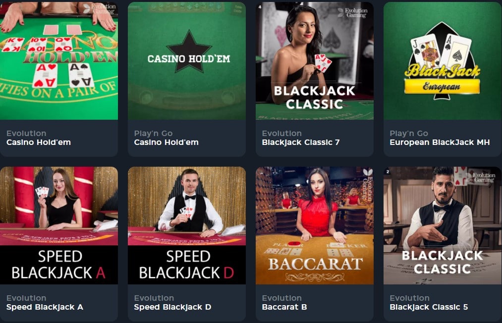 Gslot Casino Table Games