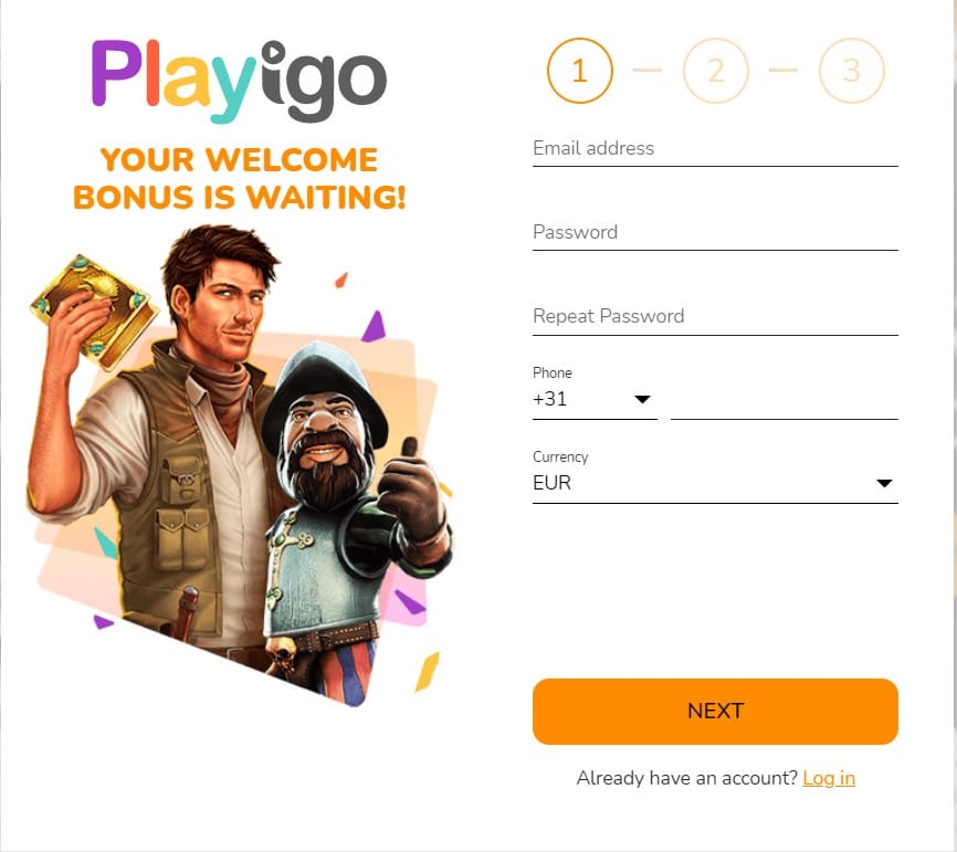 Playigo Casino Registration