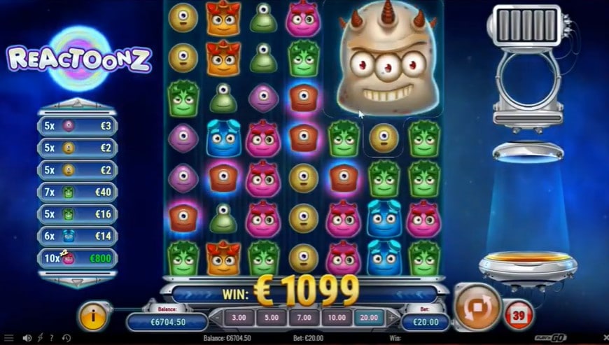 Reactoonz Slot Free Spins