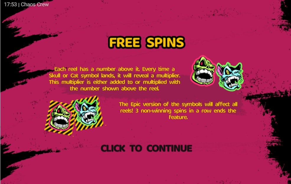 Chaos Crew Free Spins