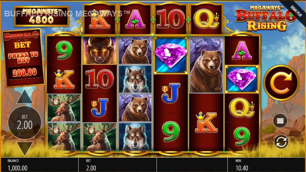 Buffalo Rising Megaways slot gameplay