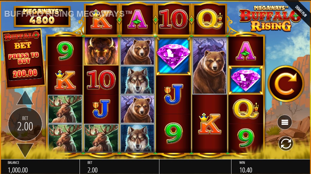 Buffalo Rising Megaways Slot Game Review + Demo (Free Play) Mode