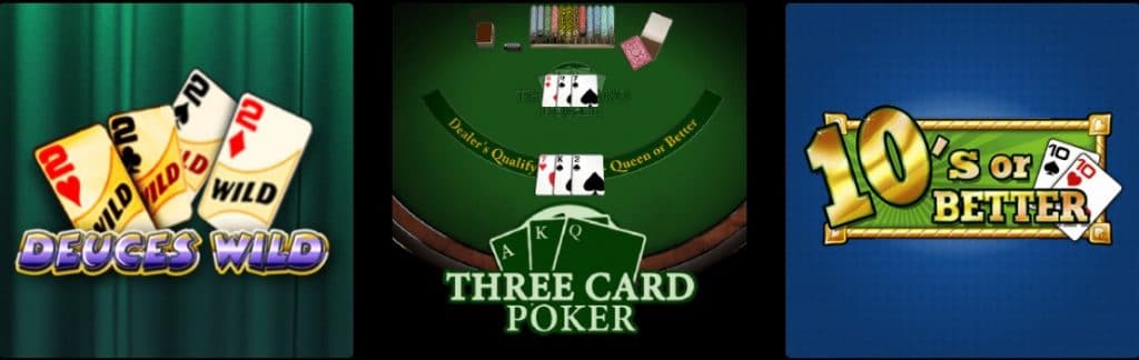 Spin Samurai Casino video poker