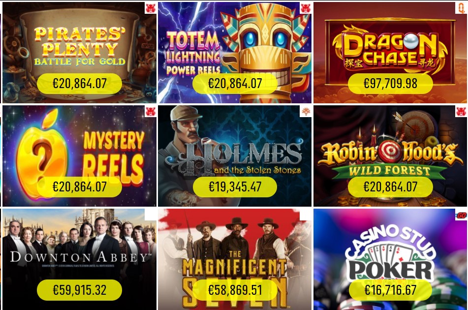 Spinit Casino Jackpot Games