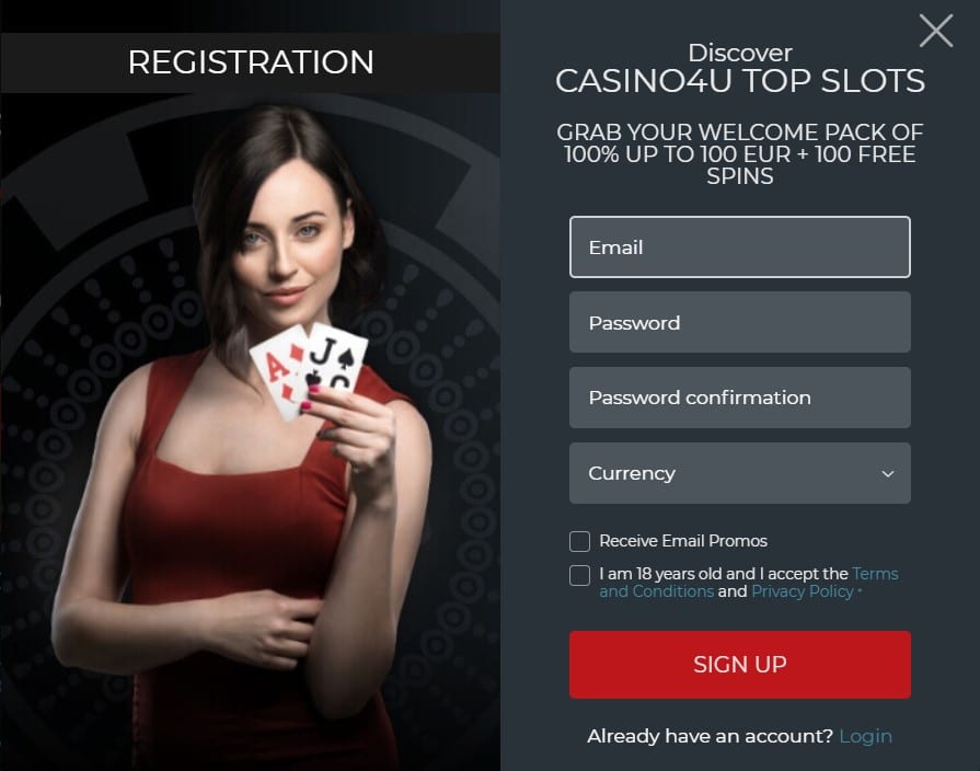 Casino4U sign up