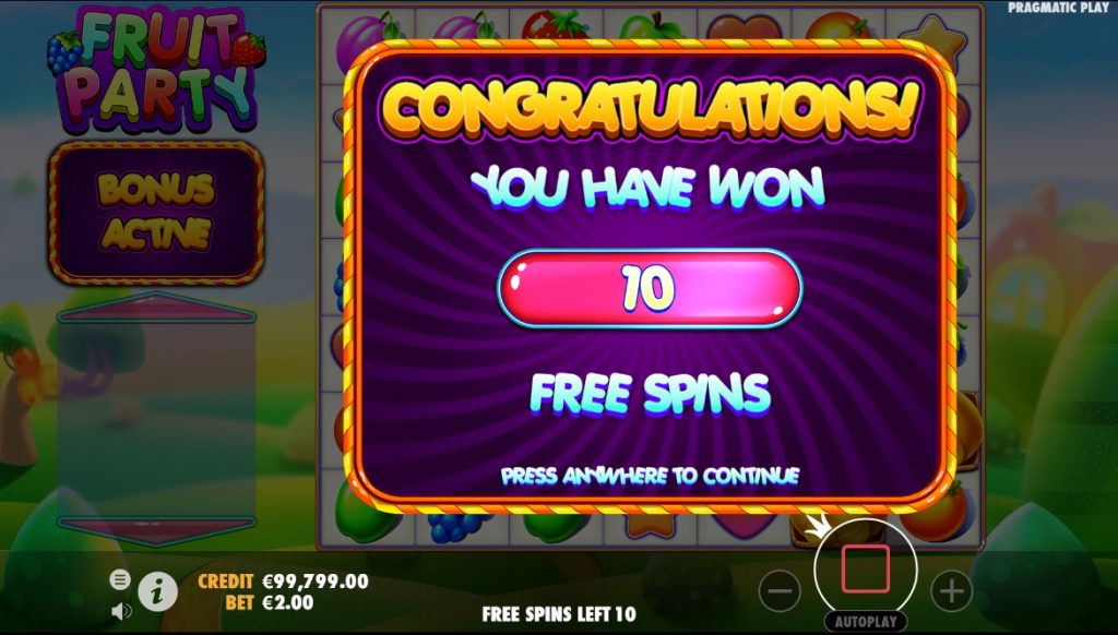 Fruit Party free spins