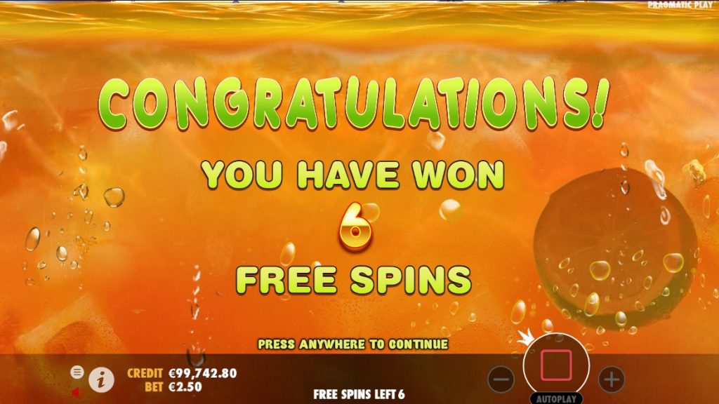 Juicy Fruits free spins