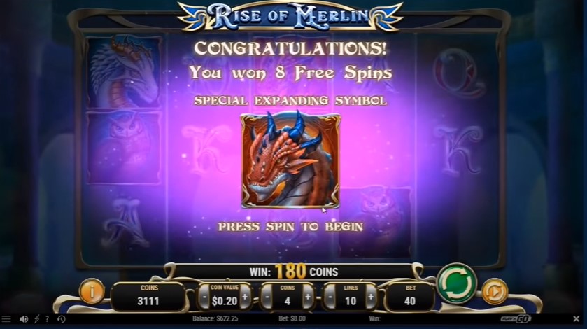 Rise Of Merlin free spins