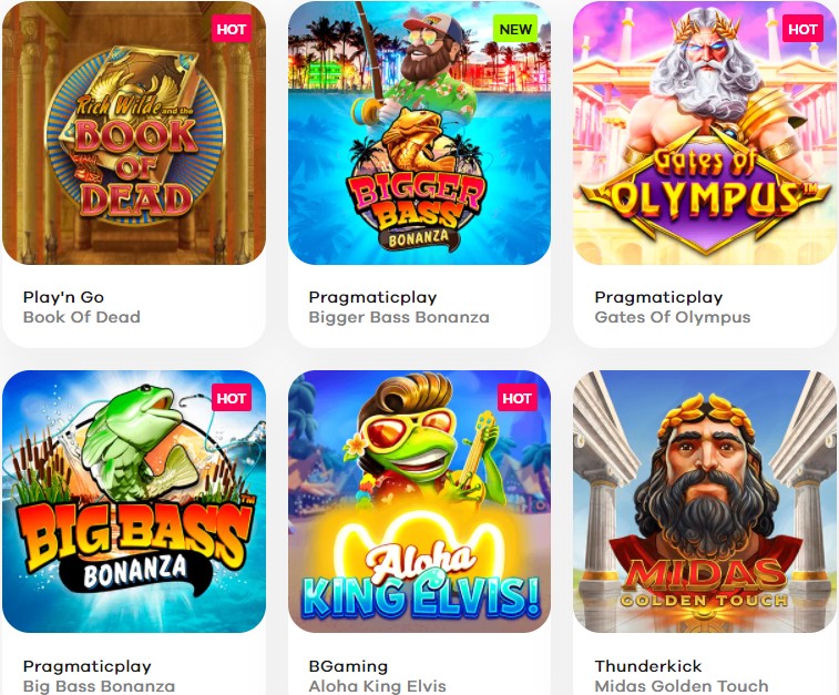 Games at Hejgo Casino